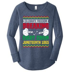 Celebrate Freedom Breaking Every Chain African Juneteenth Cute Gift Women's Perfect Tri Tunic Long Sleeve Shirt