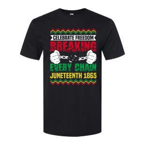 Celebrate Freedom Breaking Every Chain African Juneteenth Cute Gift Softstyle CVC T-Shirt