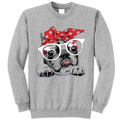 Cute French Bulldog Colorful Headband And Glasses Sweatshirt