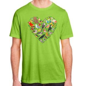 Cute Funny Bird Lover Heart Adult ChromaSoft Performance T-Shirt