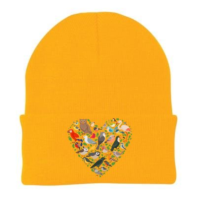 Cute Funny Bird Lover Heart Knit Cap Winter Beanie