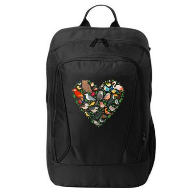 Cute Funny Bird Lover Heart City Backpack