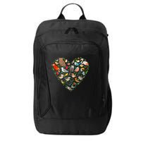 Cute Funny Bird Lover Heart City Backpack