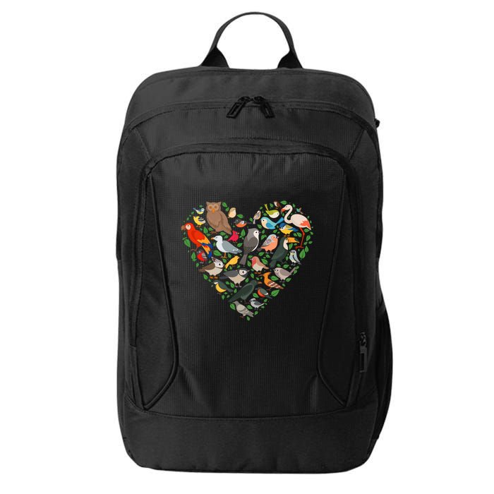 Cute Funny Bird Lover Heart City Backpack