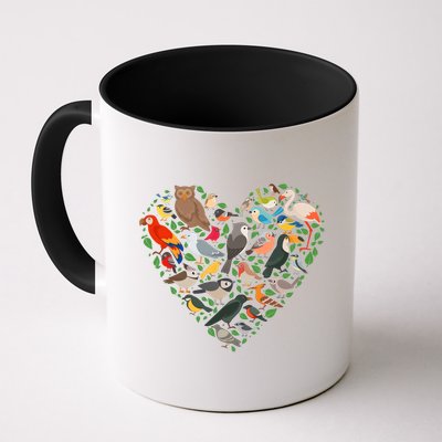 Cute Funny Bird Lover Heart Mug