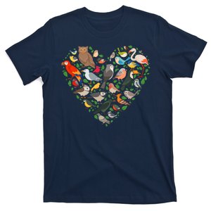 Cute Funny Bird Lover Heart T-Shirt