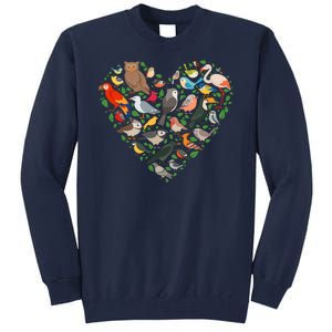 Cute Funny Bird Lover Heart Tall Sweatshirt