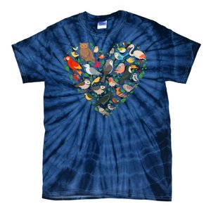 Cute Funny Bird Lover Heart Tie-Dye T-Shirt