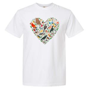 Cute Funny Bird Lover Heart Garment-Dyed Heavyweight T-Shirt