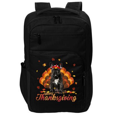 Cute French Bulldog Happy Thanksgiving Turkey Dog Crispy Impact Tech Backpack