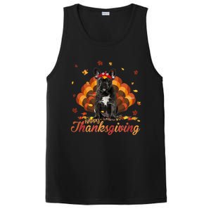 Cute French Bulldog Happy Thanksgiving Turkey Dog Crispy PosiCharge Competitor Tank