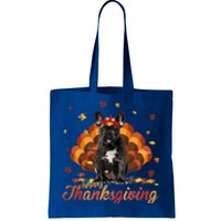 Cute French Bulldog Happy Thanksgiving Turkey Dog Crispy Tote Bag