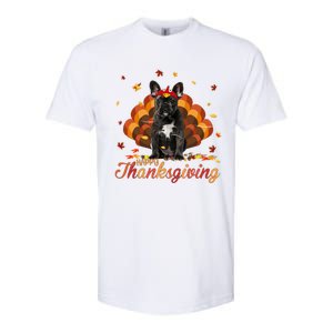 Cute French Bulldog Happy Thanksgiving Turkey Dog Crispy Softstyle CVC T-Shirt