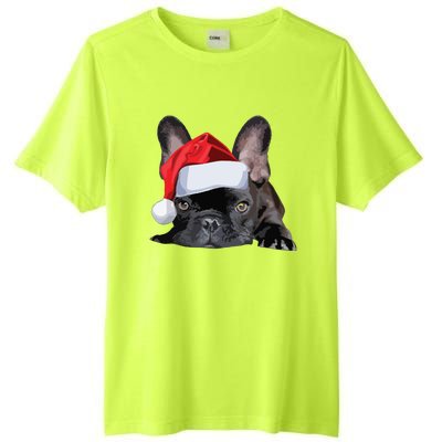 Cute French Bulldog Santa Hat Frenchie Image Christmas Tall Fusion ChromaSoft Performance T-Shirt