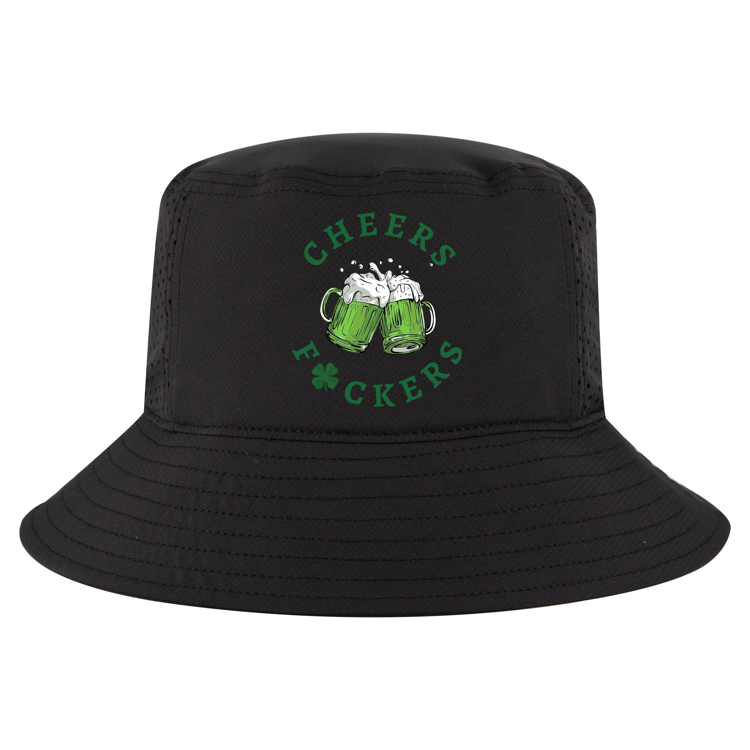 Cheers Fucker Beer Lover Drinking Team Saint Patrick's Day Matching Group Cool Comfort Performance Bucket Hat