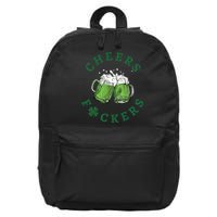 Cheers Fucker Beer Lover Drinking Team Saint Patrick's Day Matching Group 16 in Basic Backpack