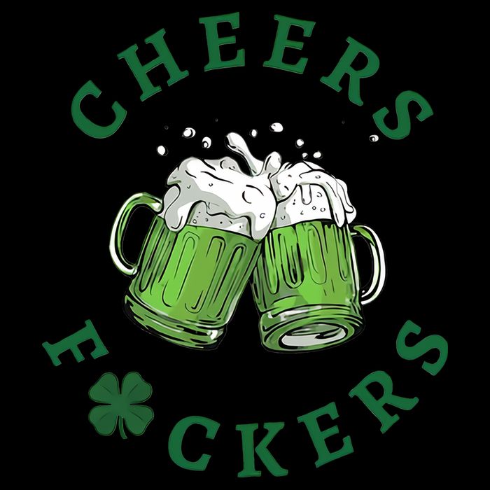 Cheers Fucker Beer Lover Drinking Team Saint Patrick's Day Matching Group 16 in Basic Backpack