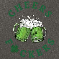 Cheers Fucker Beer Lover Drinking Team Saint Patrick's Day Matching Group Cotton Canvas Backpack