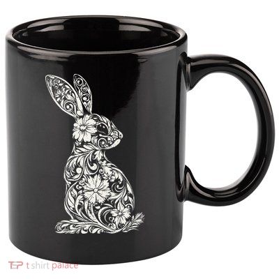 Cute Floral Bunny Easter Spring Egg Hunt Outdoor Sports .Png 11oz C Handle Ceramic Mug
