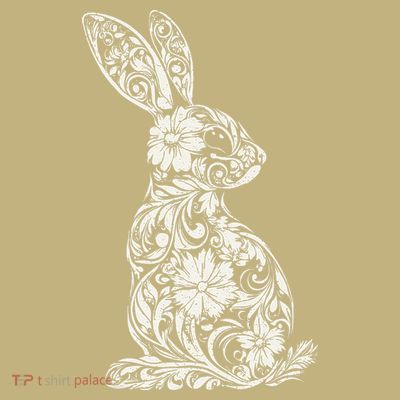 Cute Floral Bunny Easter Spring Egg Hunt Outdoor Sports .Png T-Shirt