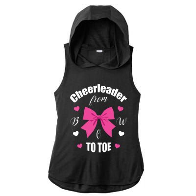 Cheerleader From Bow 2 Toe Cheerleading Gift Ladies PosiCharge Tri-Blend Wicking Draft Hoodie Tank