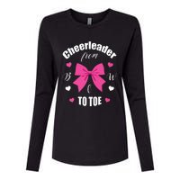 Cheerleader From Bow 2 Toe Cheerleading Gift Womens Cotton Relaxed Long Sleeve T-Shirt