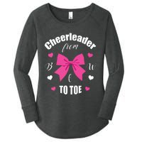 Cheerleader From Bow 2 Toe Cheerleading Gift Women's Perfect Tri Tunic Long Sleeve Shirt