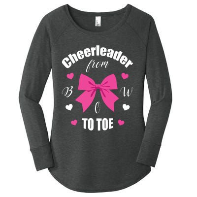 Cheerleader From Bow 2 Toe Cheerleading Gift Women's Perfect Tri Tunic Long Sleeve Shirt