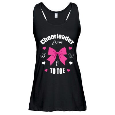 Cheerleader From Bow 2 Toe Cheerleading Gift Ladies Essential Flowy Tank