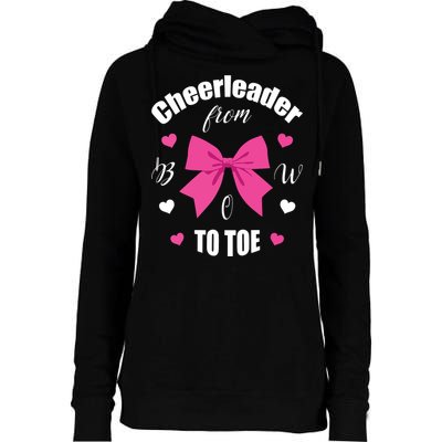 Cheerleader From Bow 2 Toe Cheerleading Gift Womens Funnel Neck Pullover Hood