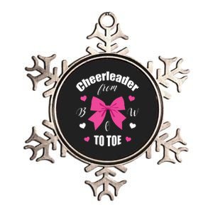 Cheerleader From Bow 2 Toe Cheerleading Gift Metallic Star Ornament