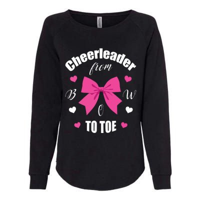 Cheerleader From Bow 2 Toe Cheerleading Gift Womens California Wash Sweatshirt