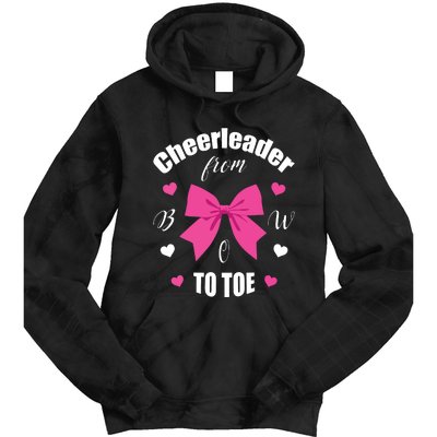 Cheerleader From Bow 2 Toe Cheerleading Gift Tie Dye Hoodie