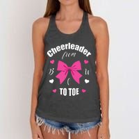 Cheerleader From Bow 2 Toe Cheerleading Gift Women's Knotted Racerback Tank