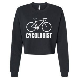 Cycologist Funny Bicycle Bike Cropped Pullover Crew