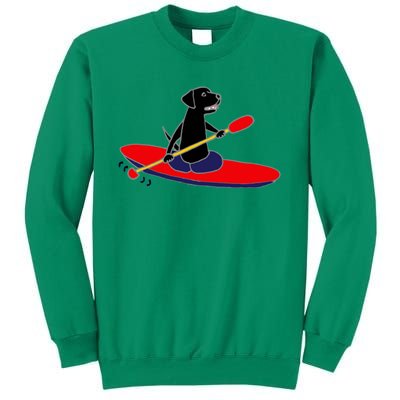 Cool Funny Black Labrador Retriever Kayakaking Sweatshirt