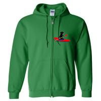 Cool Funny Black Labrador Retriever Kayakaking Full Zip Hoodie