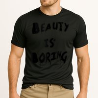 Cool Funny Beauty is Boring Nerd Geek Retro Graphic Performance Shirt