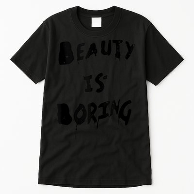Cool Funny Beauty is Boring Nerd Geek Retro Graphic Tall T-Shirt