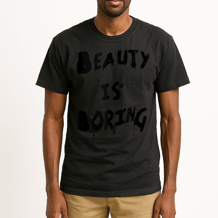 Cool Funny Beauty is Boring Nerd Geek Retro Graphic Tall T-Shirt