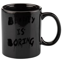 Cool Funny Beauty is Boring Nerd Geek Retro Graphic 11oz C Handle Ceramic Mug