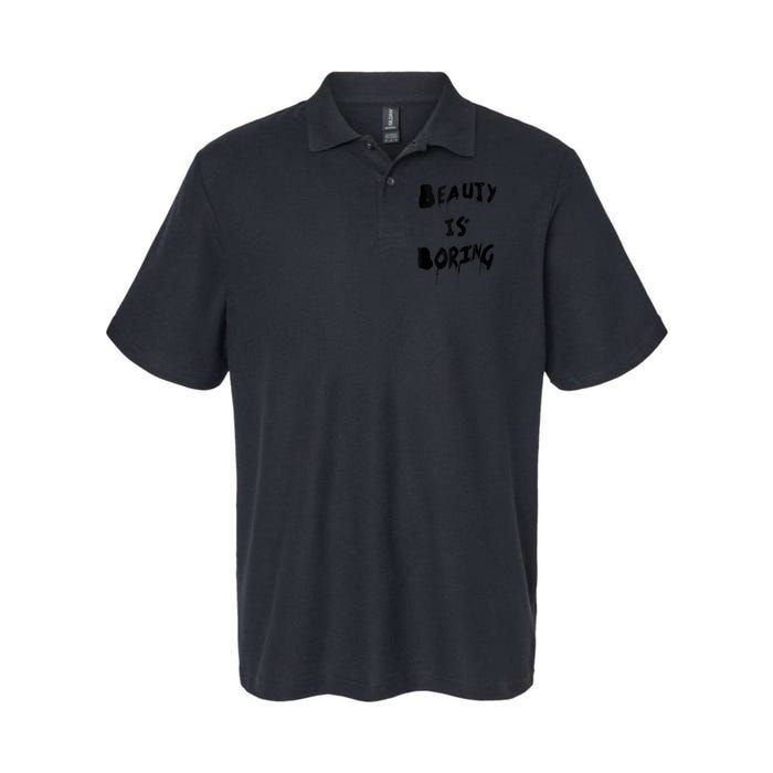 Cool Funny Beauty is Boring Nerd Geek Retro Graphic Polo