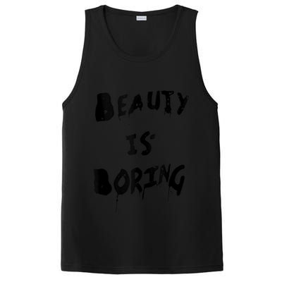 Cool Funny Beauty is Boring Nerd Geek Retro Graphic PosiCharge Competitor Tank