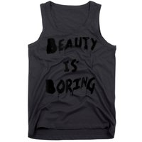 Cool Funny Beauty is Boring Nerd Geek Retro Graphic Tank Top