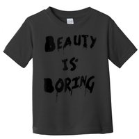 Cool Funny Beauty is Boring Nerd Geek Retro Graphic Toddler T-Shirt
