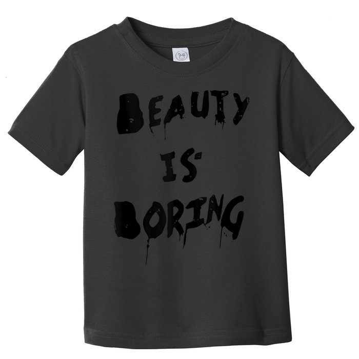 Cool Funny Beauty is Boring Nerd Geek Retro Graphic Toddler T-Shirt