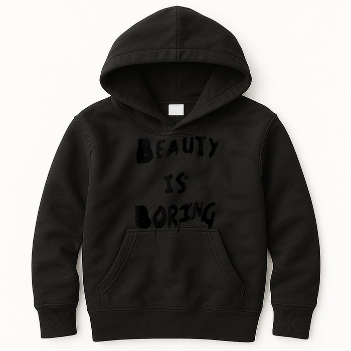 Cool Funny Beauty is Boring Nerd Geek Retro Graphic Kids Hoodie
