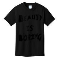 Cool Funny Beauty is Boring Nerd Geek Retro Graphic Kids T-Shirt