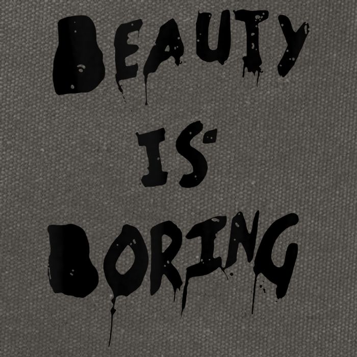 Cool Funny Beauty is Boring Nerd Geek Retro Graphic Cotton Canvas Backpack