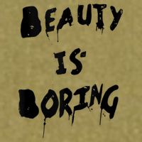 Cool Funny Beauty is Boring Nerd Geek Retro Graphic Garment-Dyed Women's Muscle Tee